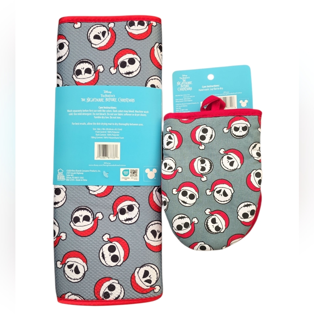 NWT: Disney "THE NIGHTMARE BEFORE CHRISTMAS" Kitchen Linens - Picture 2 of 5